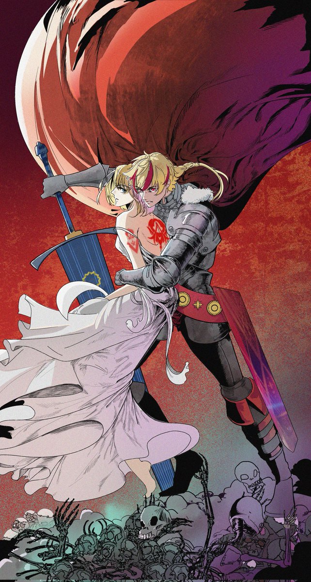 mistcity11's tweet image. Nos âmes brûleront ensemble dans les flammes éternelles de l'enfer.
"Our souls shall burn together in the eternal flames of hell."

This is the cover illustration for my novel's fanzine in Chinese CP32. I can finally do this with peace of mind.

#Richaya
#リチャアヤ