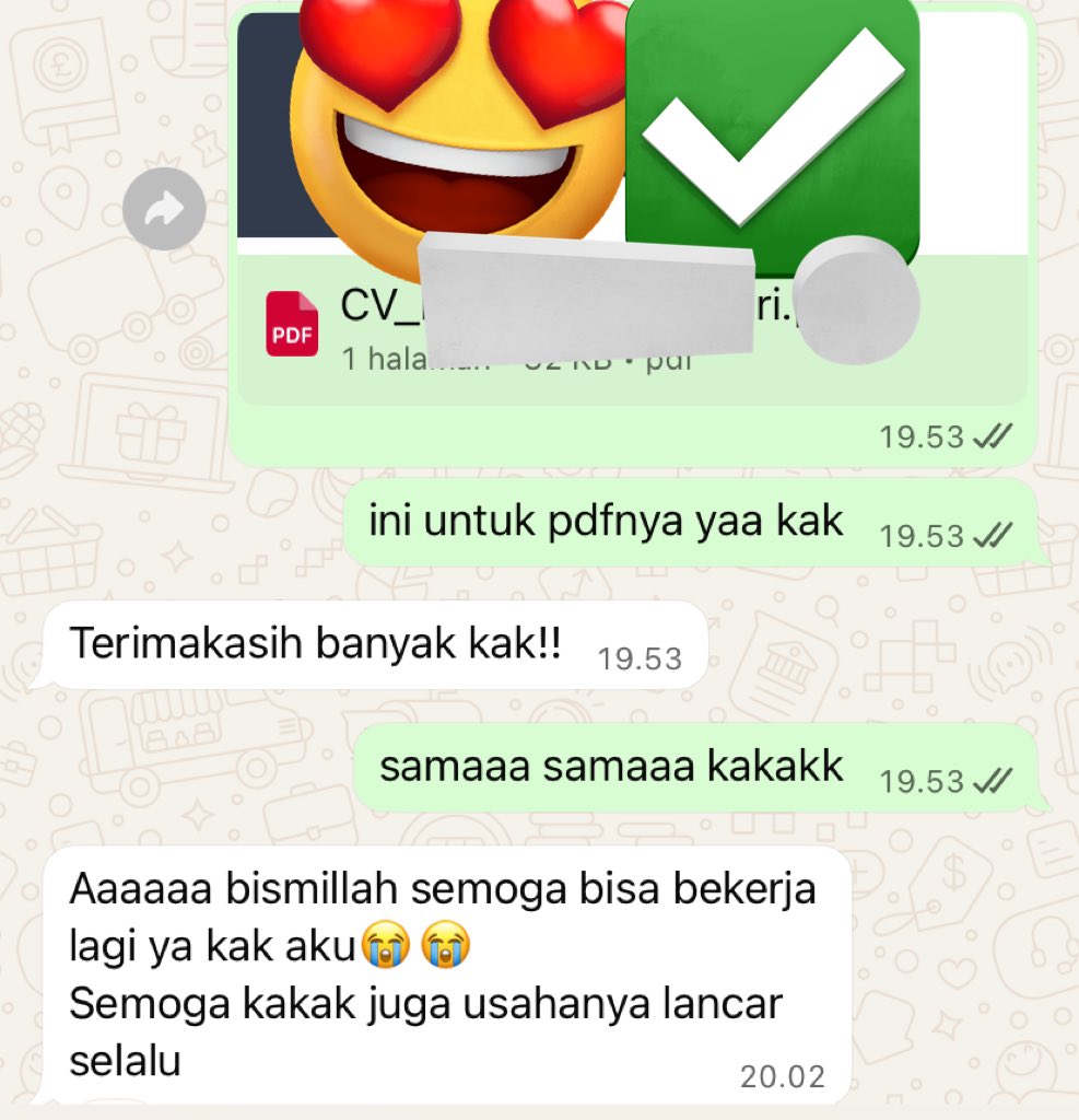testi jasa buat cv kreatif 😍🫰🏻 #zonauang #jokicv