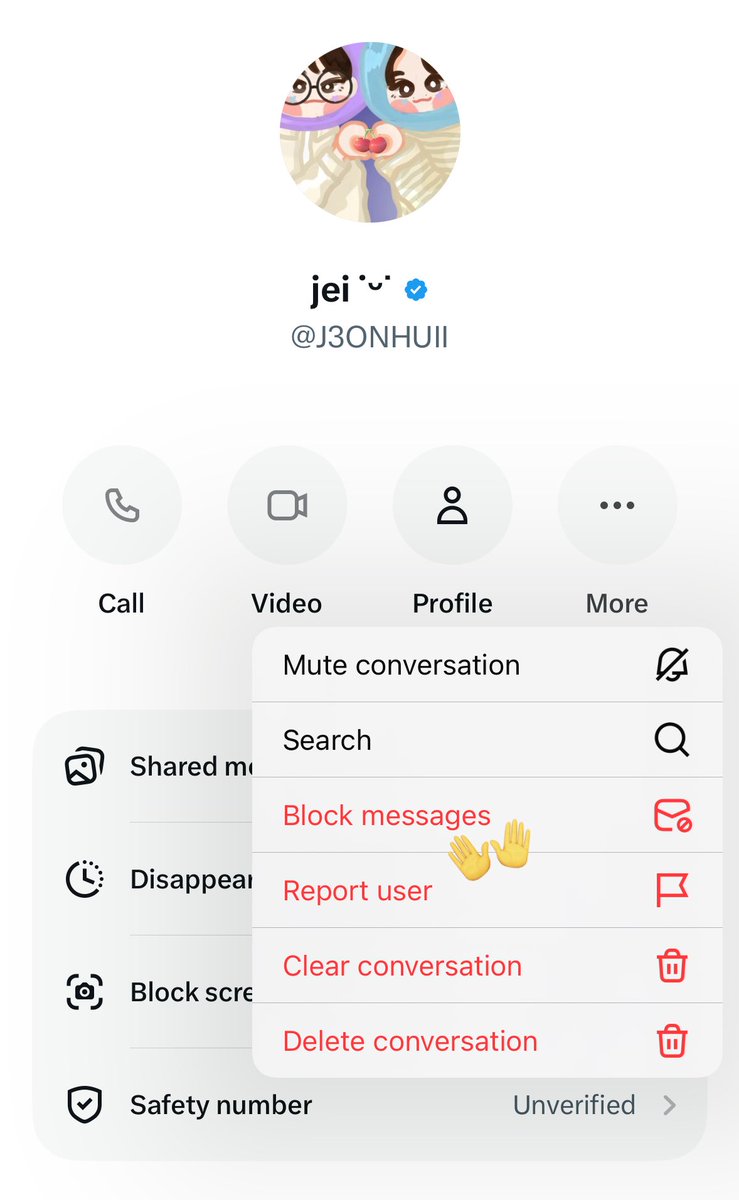 hii~ to avoid getting scammed by my previous account (which is still hacked btw), you can just block messages so they can’t DM you anymore.

i’m still trying to get the account back (thankfully, all contents are still there) but for now all i can do is warn you guys