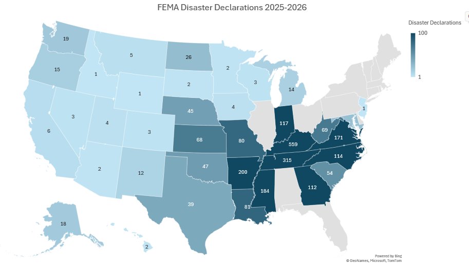 I'm looking at two datasets. The first is OpenFEMA Disaster ...