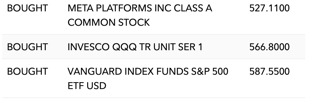Rashkos's tweet photo. Bought some long-term #stocks on Friday: https://t.co/vBkTzHcwRN