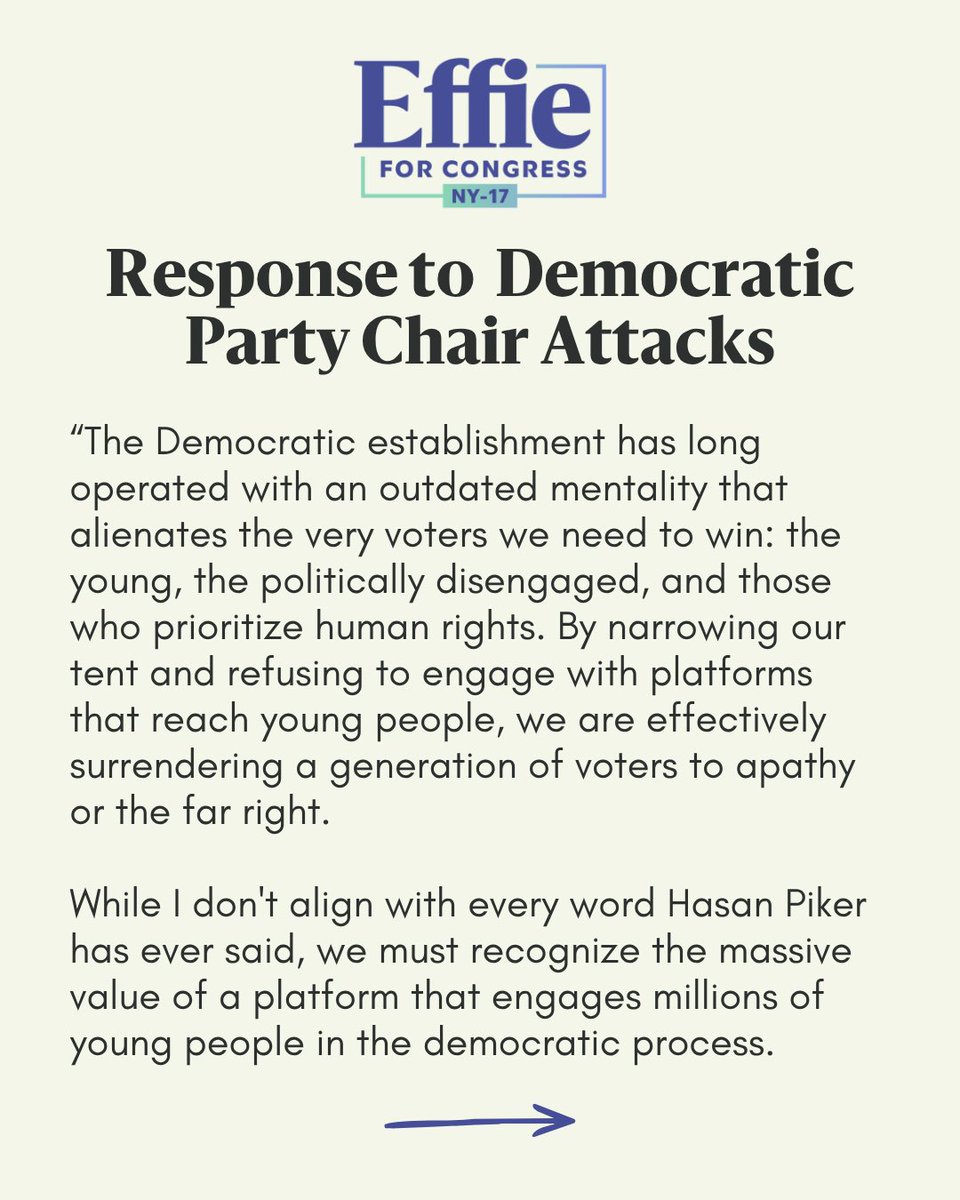 Effie for Congress NY17 tweet media