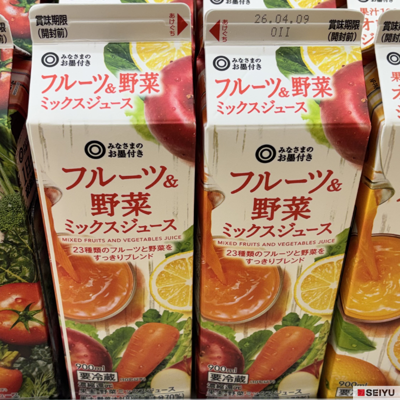 みなさまのお墨付き」から「フルーツ＆野菜 ミックスジュース」が新