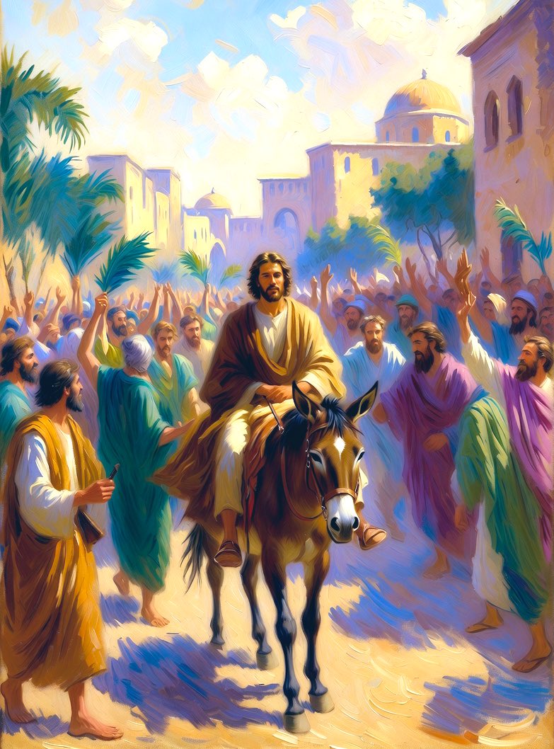 DoesJesusLoveMe's tweet photo. When they heard that Jesus was coming to Jerusalem, they took branches of palm trees, and went forth to meet him, and cried,
โHosanna!!! ๐
Blessed is the
๐ King of Israel ๐
that cometh in the name of the Lord!!!โ
๐ด๐ฟ๐โฅ๏ธ
#PalmSunday #TriumphalEntry #Triumph #RejoiceInHim https://t.co/mKsfWa7u1Z