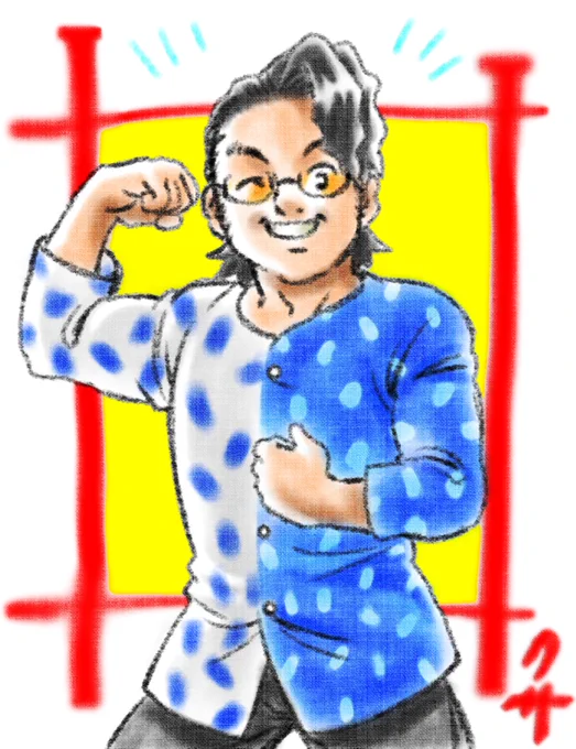 #上手いとか下手とかそういうのは関係なく自分が気に入っている絵 人間椅子で!