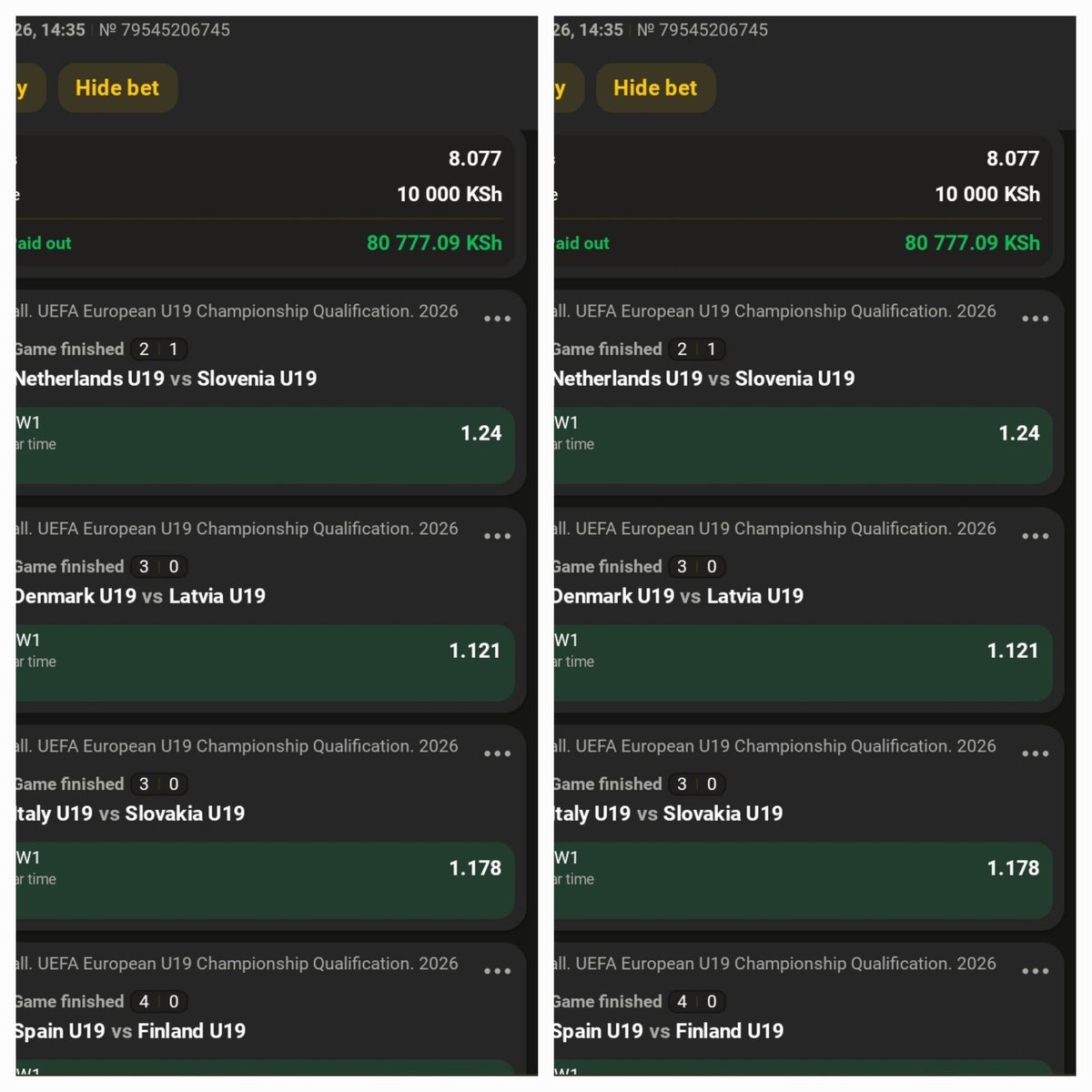 chronicle_tips's tweet image. BOOOOOOOM 💥💥💥💥💥💥💥
Congratulations 🥳🥳🥳🥳🥳
Back to back banking on Afropari🤑🤑🤑
80K Loaded in💰💰💰
Create Account and be part of winning Team ✅✅✅✅✅✅
Click link below 🔰🔰🔰
REG📲📲 bit.ly/SIMBAAFROPARI

#Promocode👉👉DBO