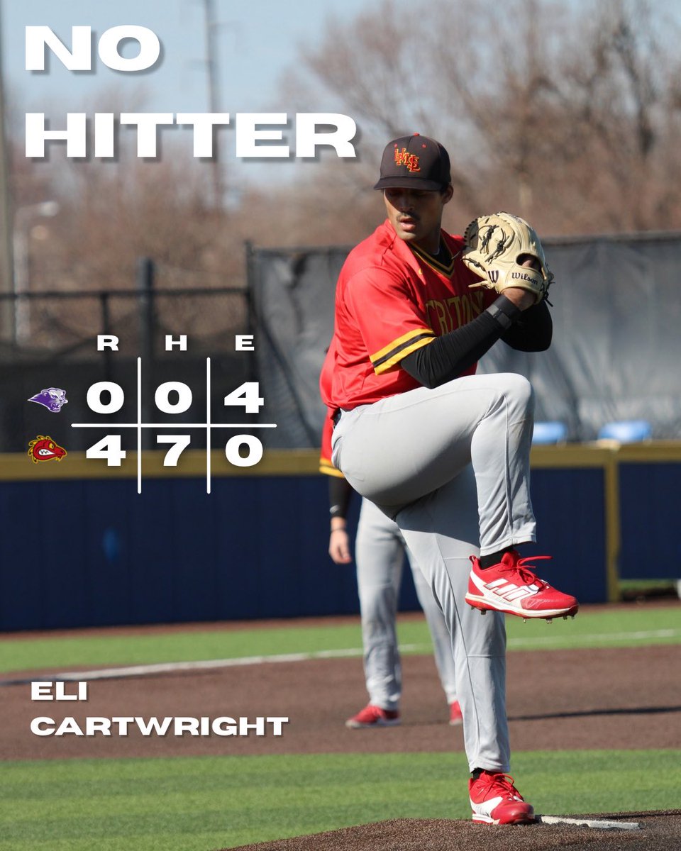 🔱 A NO-HITTER 🔱

Eli Cartwright goes the distance to record the 8th No-Hitter in Triton Baseball history!

• Final Stat Line: 7 IP, 0 H, 0 ER, 12 K