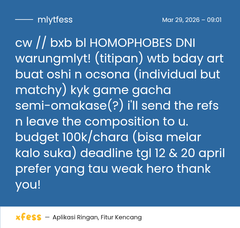 Yumefess🇮🇩 | Send Menfess: Click Link On Bio tweet media