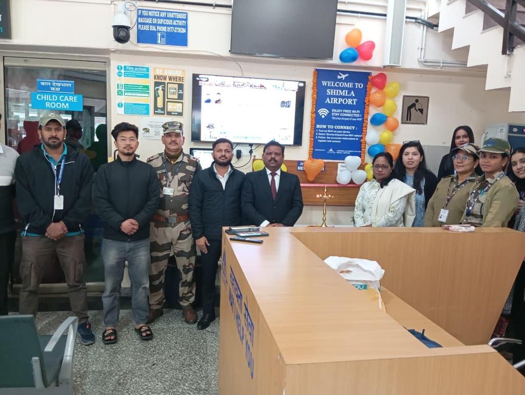 aaismlairport's tweet image. "Warm welcome to our Shimla Airport family! 🎈🛫 Celebrating a special moment with our dedicated team &amp;amp; airport director + the inauguration of FREE WiFi for all passengers. Proud of our service &amp;amp; safety spirit at #ShimlaAirport. #AirportLife #TeamSpirit #FreeWiFi"
@AAI_Official