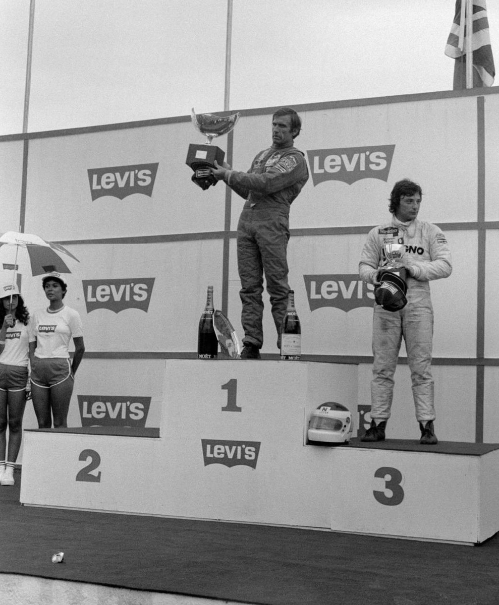 MsportXtra's tweet photo. #F1 #OnThisDay, March 29th 1981. A wet #BrazilianGP saw @WilliamsF1 getting a 1-2 finish with Carlos Reutemann and Alan Jones (who was too pissed off to go to the podium). Riccardo Patrese in the Arrows took 3rd. https://t.co/9lFKNnqlS0 #MsportXtra @UnracedF1 #Multi21 https://t.co/awuSf6pK8x