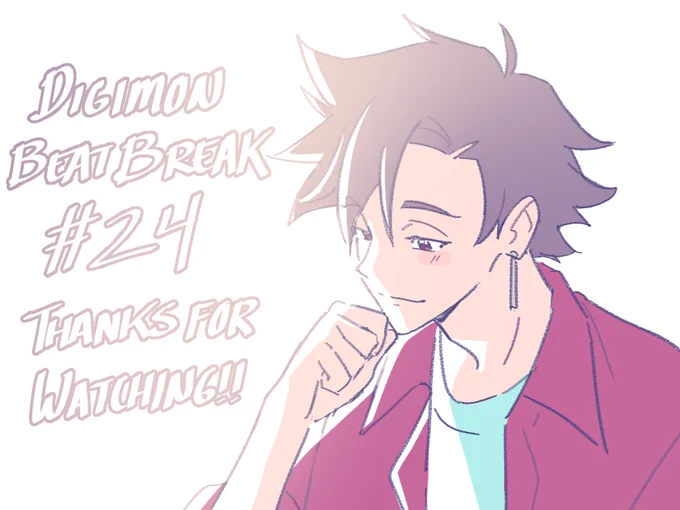 i participated in digimon beatbreak ep 24! thank you chinen-san for inviting me back to draw asuka for the last episode, I hope everyone enjoys the flashback scene~