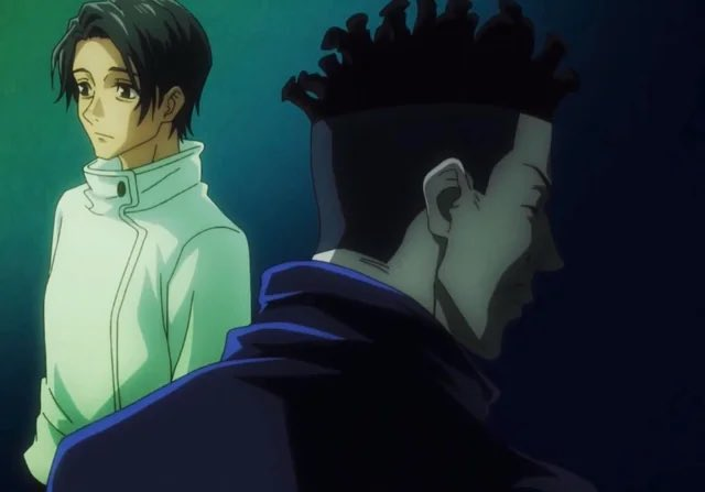 CursedPartners's tweet photo. question why did Hakari- Senpai look like this in a flashback? Is Gojo- Sensei just blind as hell? https://t.co/pIEFLbpZFQ