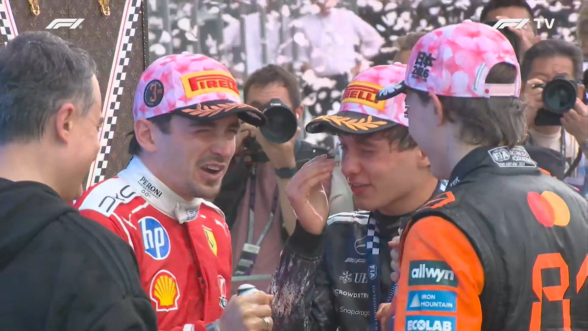 leclercsletters's tweet photo. charles struggling with champagne in his eyes lmaoooo https://t.co/fHMEFO6U9z