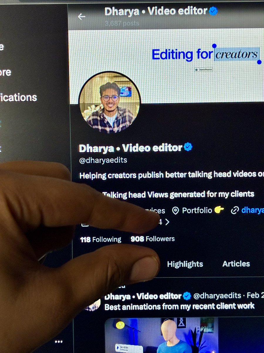 Dharya • Video editor tweet media