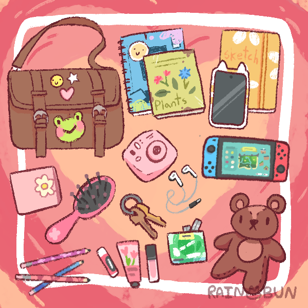 https_rgnvndr's tweet photo. jules 🎨 and valentine 💌 bag ! ! ! ofc the artist guy has a lot of artistic stuff in his bag meanwhile val has a bit of everything fjdskfj :3 https://t.co/a9mNsIBK7A