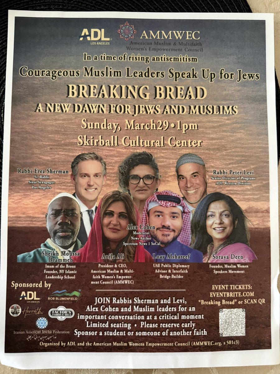 anilaali's tweet image. A few Muslims &amp;amp; Jews breaking bread together is angering the largest Muslim civil organization #Cair the same one here section asked my sister and colleague- Lori Saroya- 
#LosAngeles #antisemitism 
@latimes @FoxNews @KCET @NPR @nytimes @FT @TIME 
@FBILosAngeles @CAIRNational