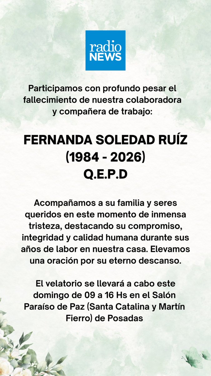 Fernanda Soledad Ruiz (1984-2026) QEPD😢