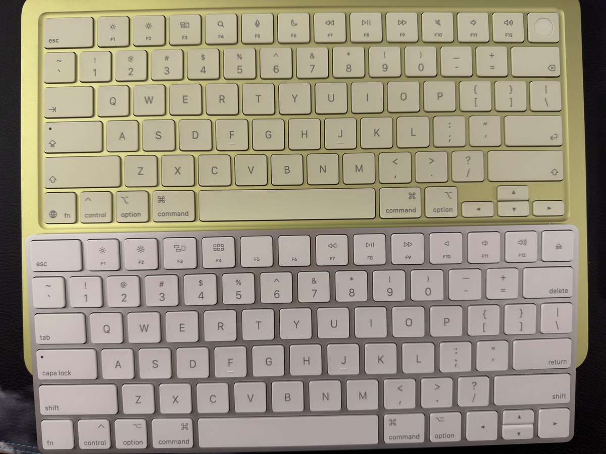 AppleSnob_'s tweet image. How Apple keyboards have changed. 

Top:  MacBook Neo

Bottom:  iMac keyboard

#Apple #MacBook #AppleProducts  #AppleLife #Tech #Technology #Gadgets #AppleEcosystem #MacOS #M4MacBookAir #MacBookNeo