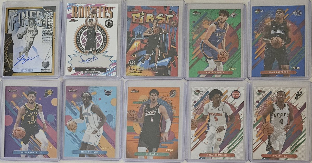 3bangerbreaks's tweet image. #Hits from the 2025-26 #Topps #Finest #Basketball #PYT + #Random #Team #Mixer #Box #Break 

#TBBCrew #NBA #TBBReposts #TBBBreakCredit #tradingcards #thehobby