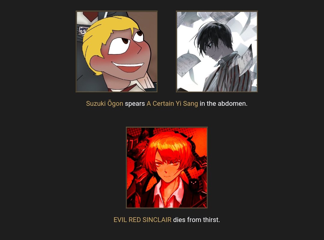 // a Yi Sang is hurt! Also damn EVIL RED SINCLAIR how did you fold