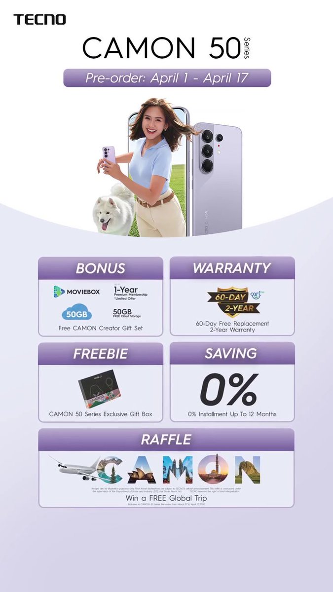 Sarah G for TECNO Camon 50 Series 💜

<a href="/JustSarahG/">Sarah Geronimo</a> #SarahGeronimo