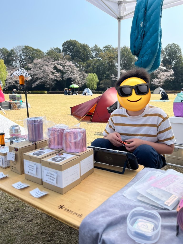 おーやんCAMP(AI加工女子キャンパー)(ハンモック&テント)(ミニベロ) tweet media