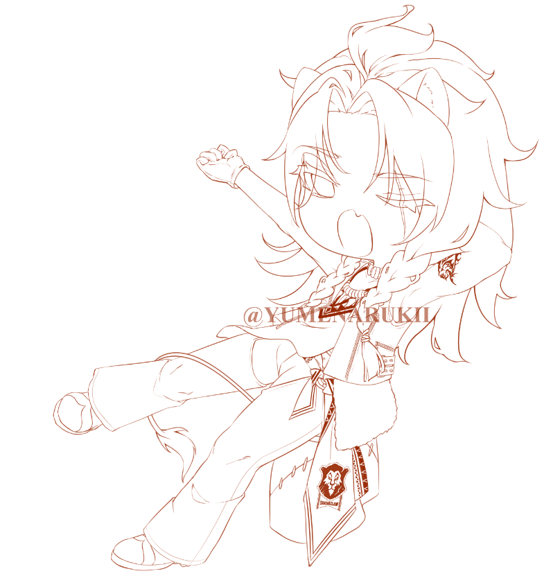 yumenarukii's tweet photo. sketching a lazy lion at midnight #leonakingscholar #twistedwonderland #savanaclaw #process #chibi #anime #animechibi #leonachibi https://t.co/ZSORVDXZCD
