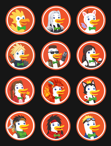 Phantomyre's tweet photo. DuckDuckGo FF7 Browser icons
#FF7 #DuckDuckGo https://t.co/S7l6JpkFHi