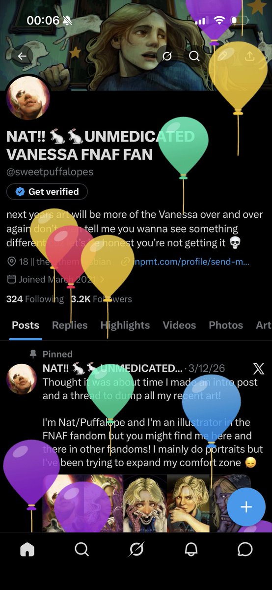 NAT!! 🐇🐇UNMEDICATED VANESSA FNAF FAN tweet media