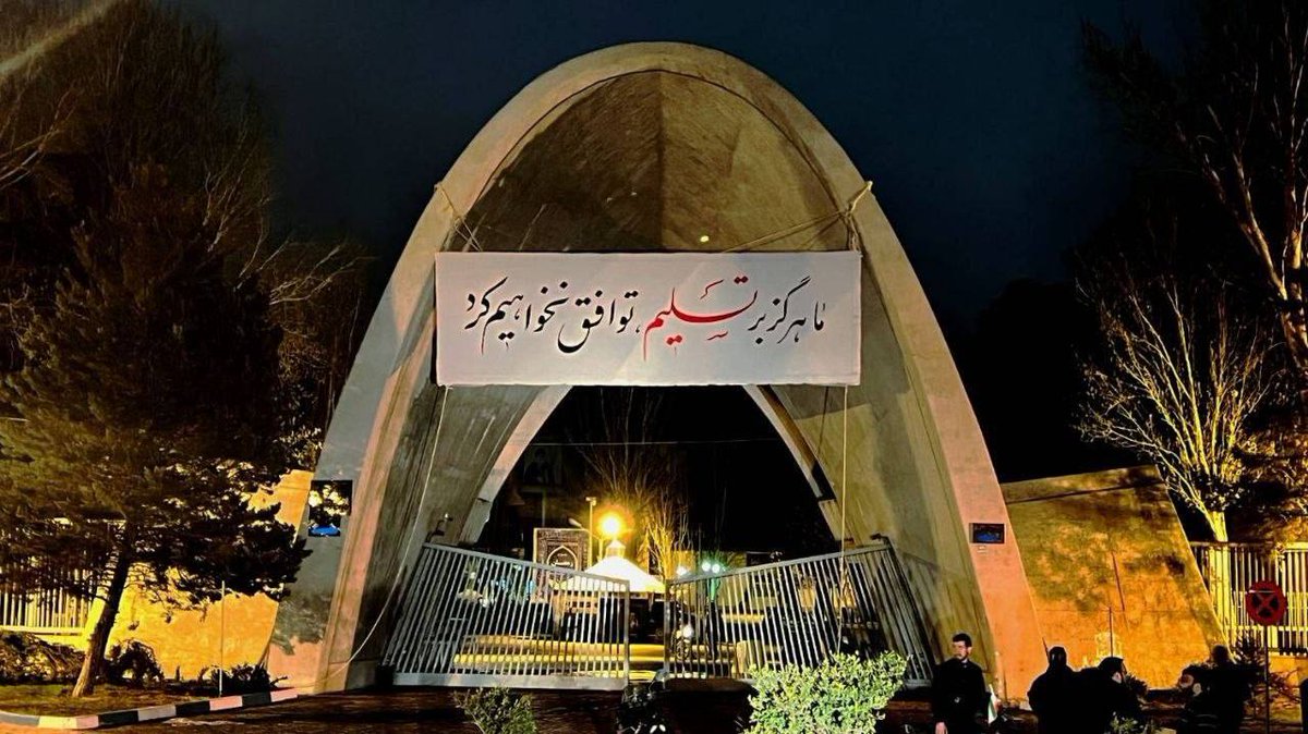 “We will never agree to surrender”

Students at Iran University of Science and Technology react to the early morning U.S.–Israeli strike on a campus building.