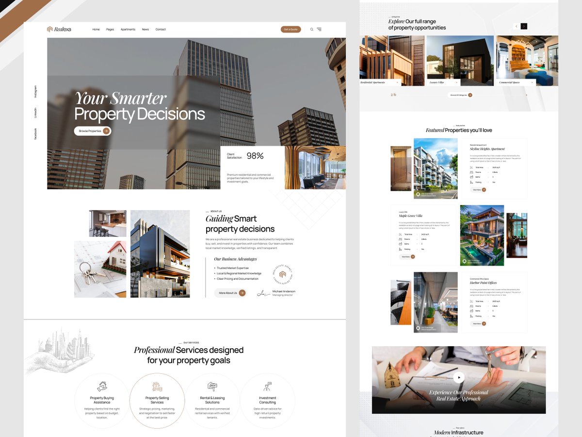 🏡 Just Designed: Modern Real Estate Landing Page

✨ Modern UI
✨ Conversion-Focused Layout
✨ Mobile Friendly
✨ Premium Feel

Check out the full design on Dribbble 👇
dribbble.com/anamulsh

#RealEstate #WebDesign #LandingPage #UIDesign #UXDesign #Dribbble #RealEstateWebsite