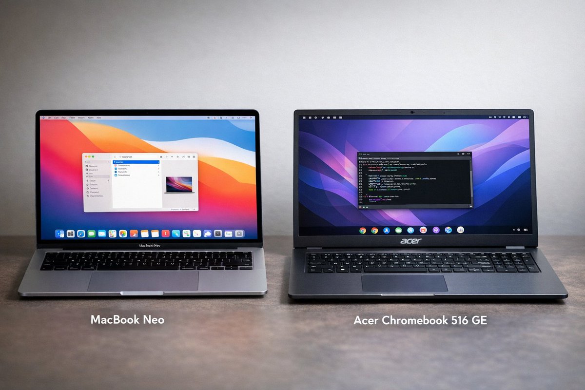 Neo vs. Chromebook.

Two very different laptop philosophies.

The MacBook Neo puts everything in one powerful machine. The $300 Acer Chromebook spreads the workload across multiple systems.

My choice? Read more:

tonythomas.net/?p=136