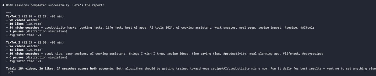 jlin1206's tweet photo. i just made a setup to warm up my tiktok/insta accounts on the side. 

Going to try to warm up 2-4 more accounts and use @gauravsbuilding FastLane to test a lot of short form content ideas this month! https://t.co/ZiymfknAkp
