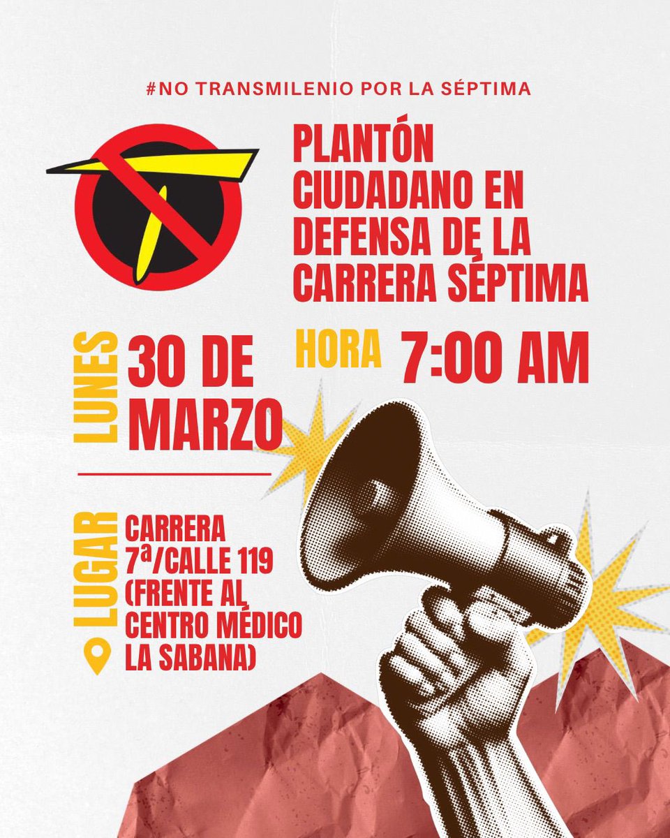 <a href="/idubogota/">IDU Bogotá</a> <a href="/CarlosFGalan/">Carlos F. Galán</a> <a href="/BluRadioCo/">BluRadio Colombia</a> <a href="/SectorMovilidad/">Movilidad Bogotá</a> <a href="/AlertaBogota/">Alerta Bogotá FM</a> <a href="/OlimpicaSt937/">Olímpica Stereo 93.7</a> <a href="/PachoAlerta/">Pacho Alerta</a> <a href="/manolitosalazar/">Manuel Salazar</a>