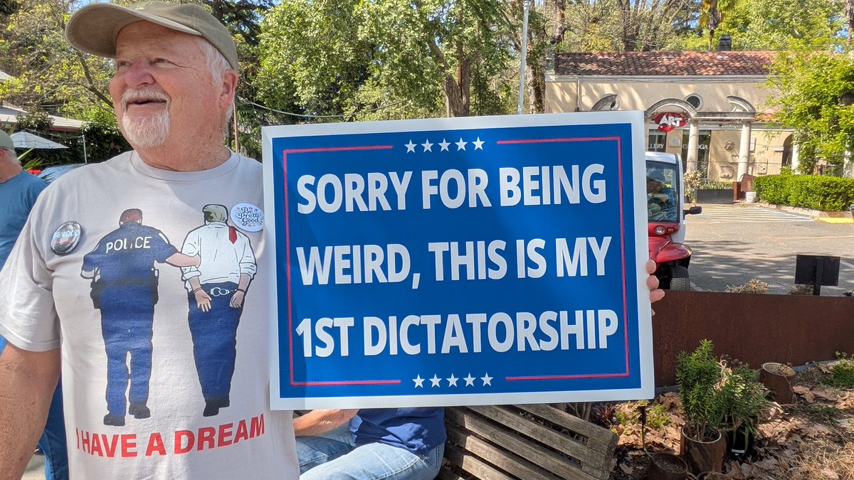 Best sign at the #NoKingsMarch28 rally today. #NoKingsMarch2026 #NoKingsDayMarch2026