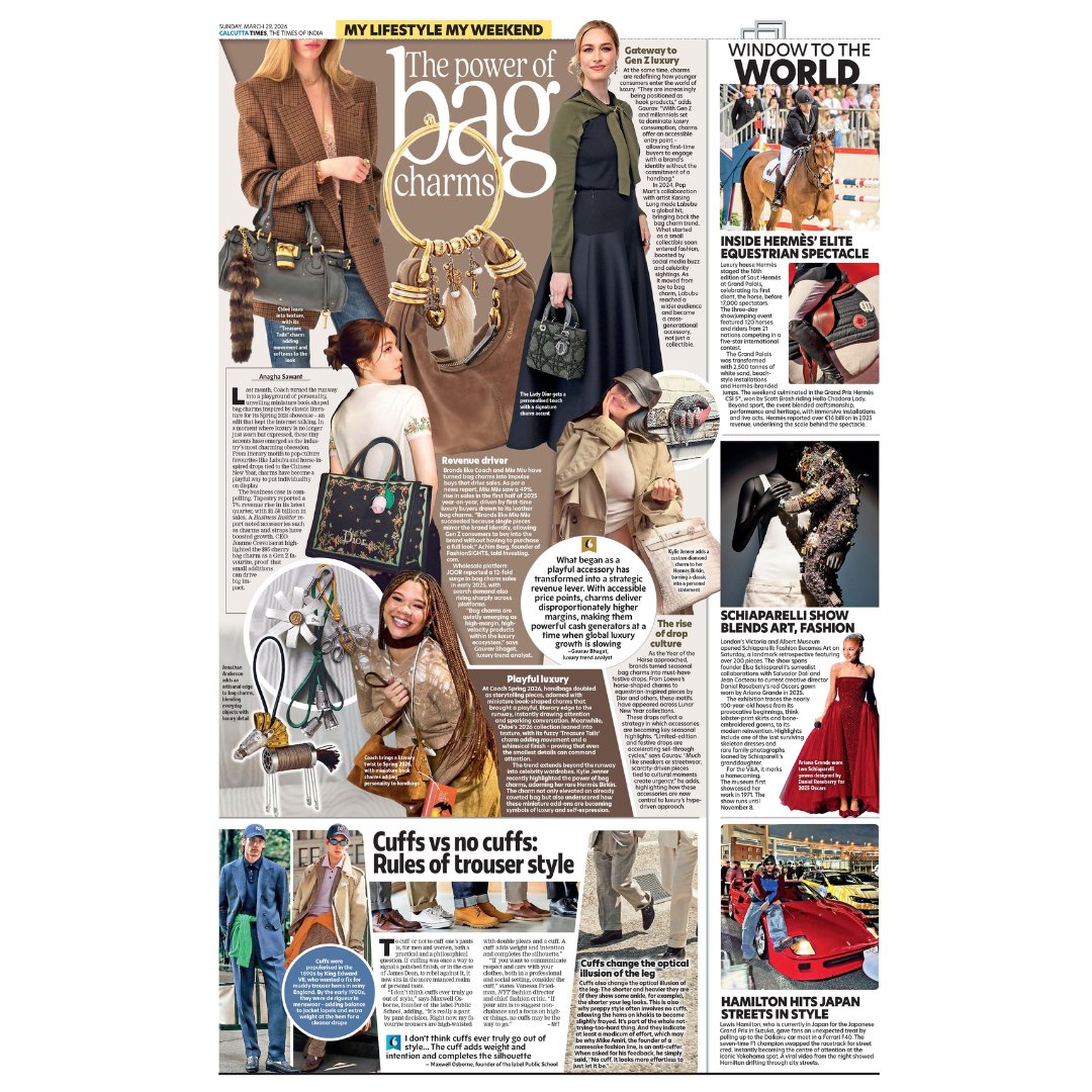Calcutta_Times's tweet photo. Bag charms are officially the main character in the luxury game—tiny details, major impact. From playful to polished, they’re turning every arm candy moment into a statement. ✨👜
#BagCharms #LuxuryStyle #AccessoriseRight #FashionTrends #ItBags #StyleDetails #LuxuryFashion https://t.co/4gdBtgQ0FN