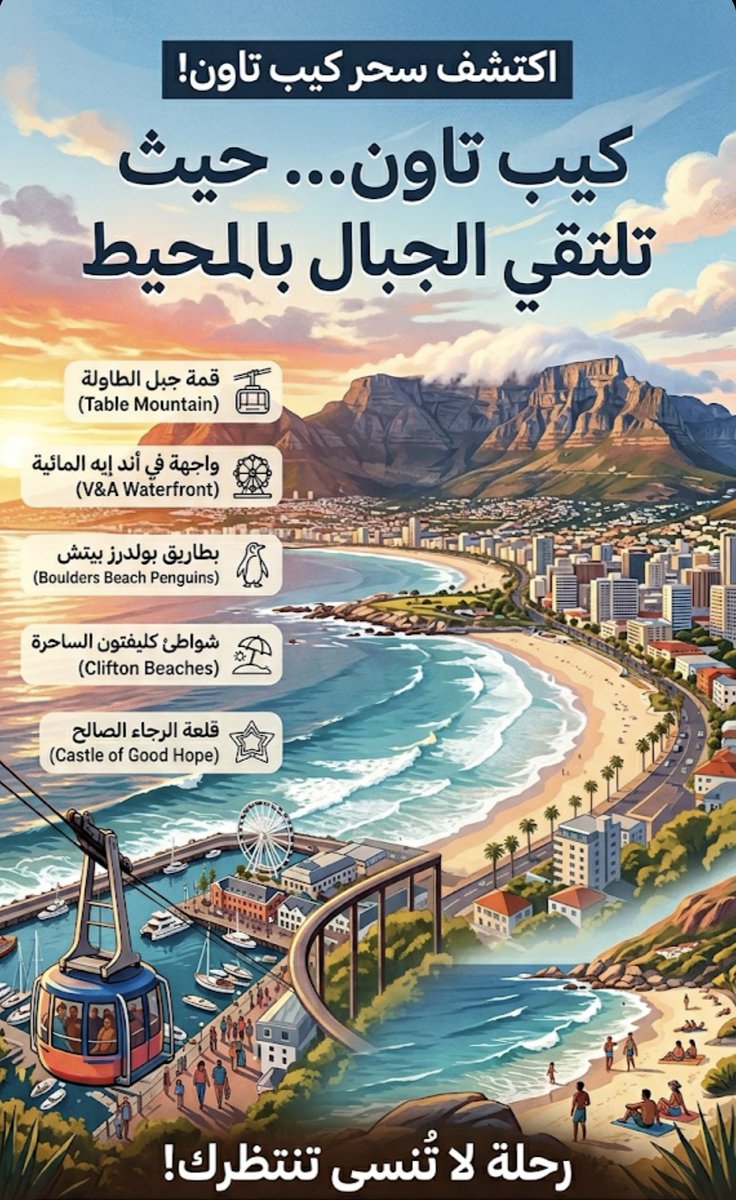 سافر إلى #كيب_تاون في #جنوب_افريقيا
نقدم لكم افضل الاسعار والخدمات
capecall.co.za