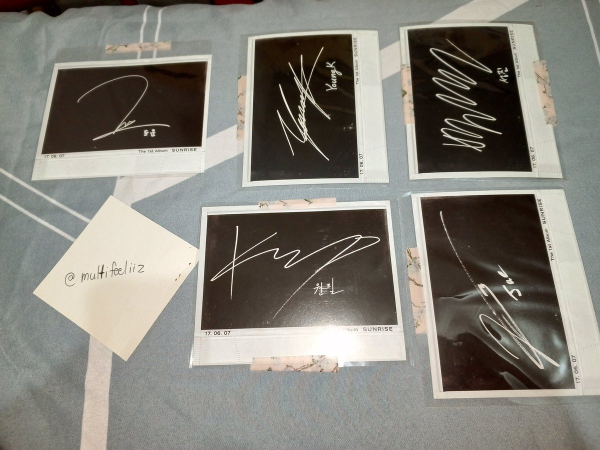 WTS LFB Day6 Sunrise album
- unsealed but complete inclusions
- all member photocards included ( Jae/ Eaj, Sungjin, Young K, Wonpil &amp; Dowoon)
- 9.5/10 condition (good as mint)

= 1,250+lsf

MOP: GCASH
MOD: LBC only (can do cod or cop for the sf only)

Location: Lipa Batangas