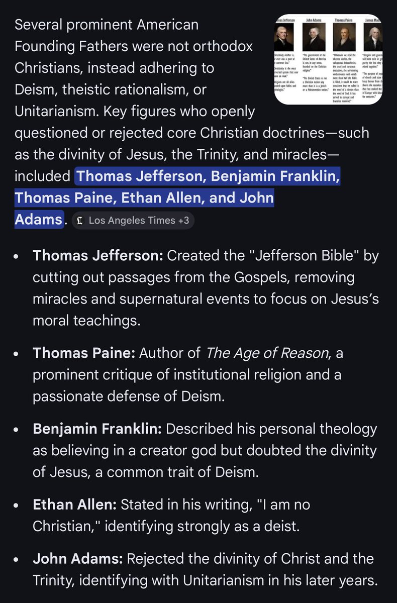 crazynate999's tweet photo. @RickWritesNow He’s also cherry picking like a MoFo….

John Adams rejected the divinity of Christ and the Trinity, identifying with Unitarianism https://t.co/zgjRnqFyF7