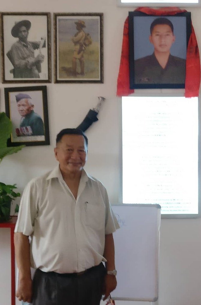 Brigadier Puran Singh Gurung (R) has reunited with his only son

LIEUTENANT GAUTAM GURUNG
Sena Medal
3/4 GORKHA RIFLES #IndianArmy

who was immortalized fighting pakis at Tangdhar in Jammu &amp; Kashmir in 1999.
MATA RANI gives strength to Pushp Lata aunty to bear this irreparable