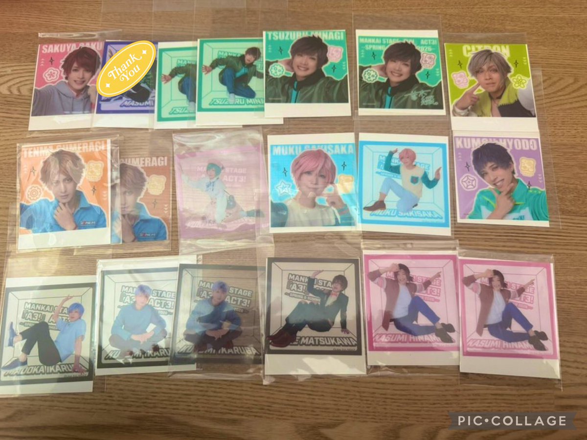 t__y__a_'s tweet photo. 【交換・譲渡】エーステ ACT3 SPRING &amp; SUMMER 2026 グッズ ランダム アクスタ ランブロ スクエアカード

譲···▸画像参照

求···▸定価or至or一成

4/18ソワレ前or都内手渡し希望
纏めてであれば郵送も可。ACT3！特典キーホルダーは欲しい方声掛けていただければ取引と合わせて差し上げます。 https://t.co/WfO3XJanIn