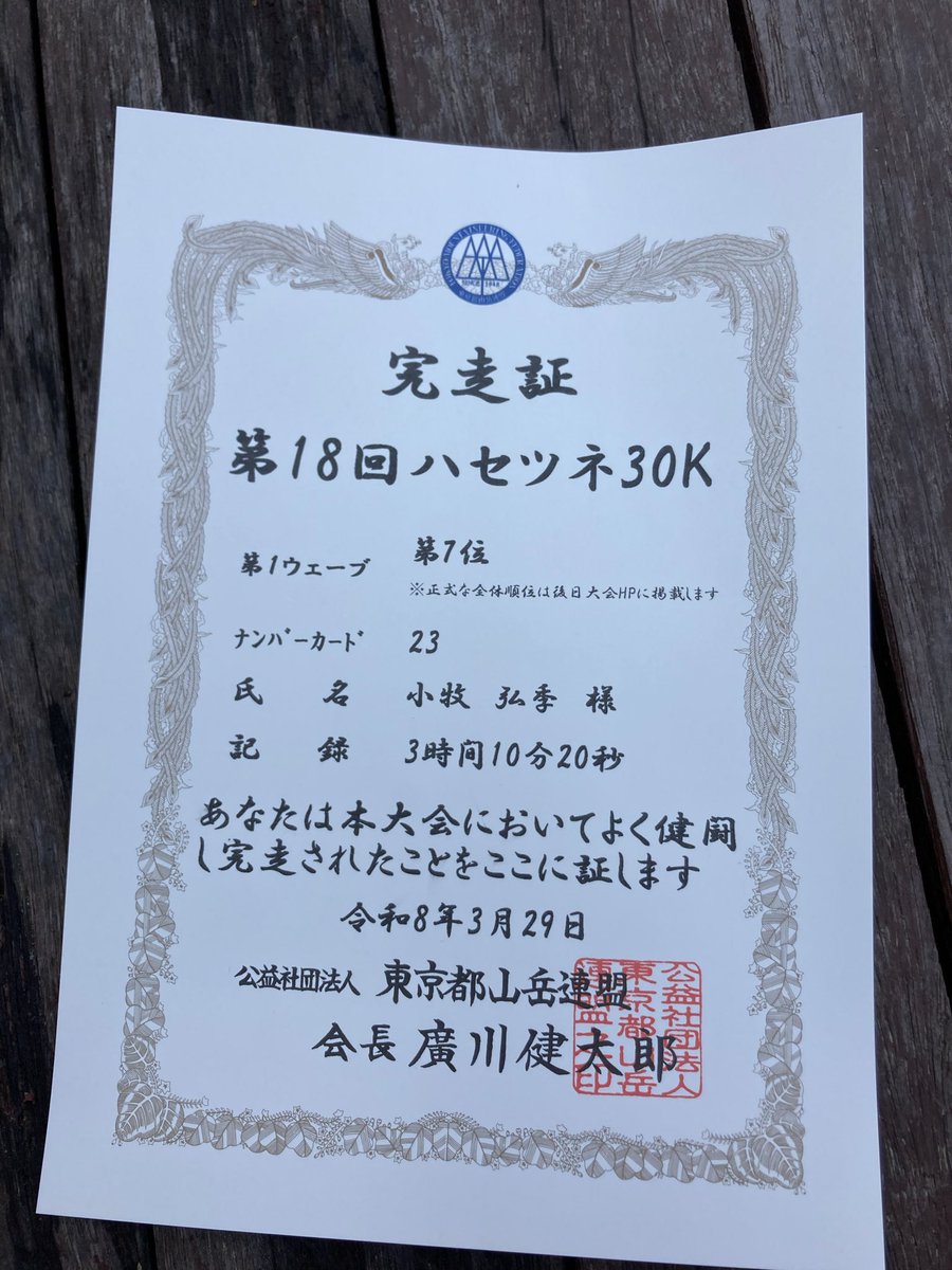 k_orienteering's tweet photo. ハセツネ30Kで総合７位(年代別１位)でした。数秒で総合入賞はならず。ただ最後までバテずにいい走りができました。
今年は30km前後のトレイルレースに取り組んでいく予定です。 https://t.co/B0Y7CQwYwf