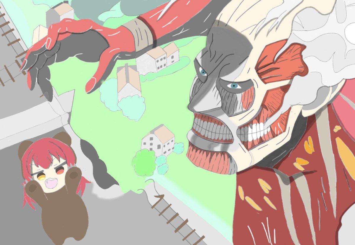 宝鐘マリン(クマリン) × 超大型巨人
 #マリンのお宝