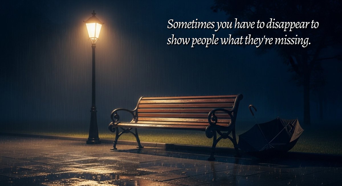 Kainnews's tweet photo. Presence is a gift, but absence is a teacher.

​Do they notice you're gone, or did they only notice what you did for them?

​#MidnightThinking #SelfWorth #LifeLessons #AIart️️️️️️️️️️️️️️️️️️️️️️️️️️️️️️️️️️️️️️️️️️️️️️️️️️️ https://t.co/LVQK53icZY