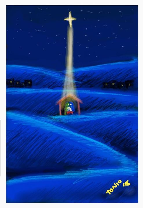 Prof_Tonio's tweet photo. Art of the Day! "Nativity". Buy at: https://t.co/42EtvQxPVj https://t.co/nn53Nt3Prd