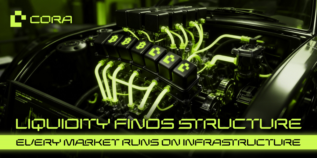 Cora_Mev's tweet photo. Liquidity finds structure. 💧⚙️
Every market runs on infrastructure. 🧱📊

CORA powers the engine where on-chain value is generated and routed. 🧠🔗
Where execution consistency attracts capital and compounds results. ⚡📈

Build the system. Let liquidity follow. 🚀💰

#CORA #MEV #Polygon #Crypto #DeFi #Web3