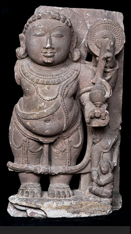 Vamana Visnu. 

Find place - khajuraho, Chhatarpur, Madhya Pradesh.
Period - 11th century CE. 
Museum Name - Allahabad Museum, Allahabad prayagraj, Uttar Pradesh. 

#vamana #vishnu #hindu #Abhinav
