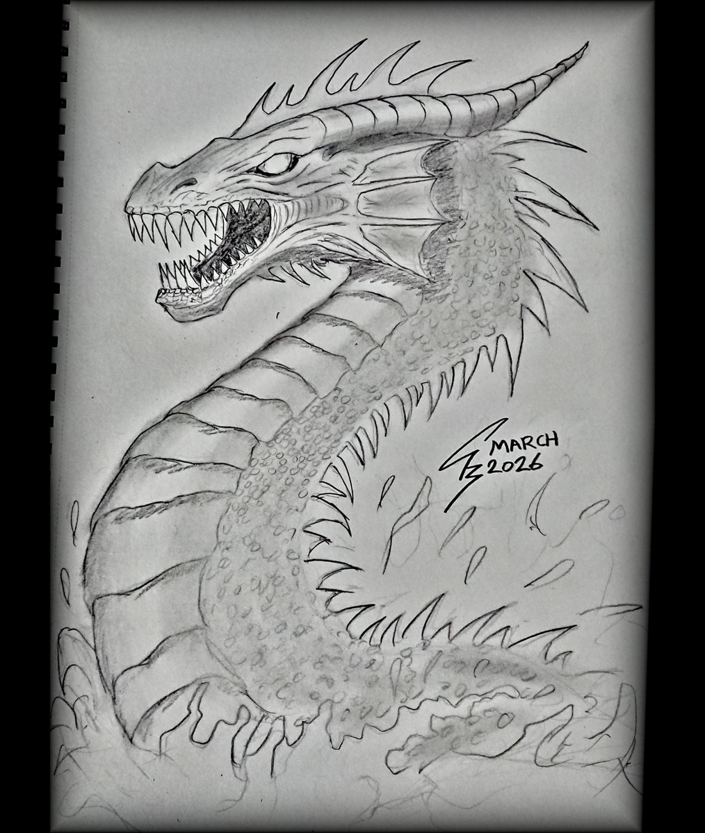 TheSoulGrinder's tweet image. Day 106 of my #dailysketch.  This is the Leviathan.  A huge freshwater creature said to dwell in some of the larger lakes.

#leviathan #pencilsketch #gamedev #rpg #gamedesign #sketch #sketchdaily