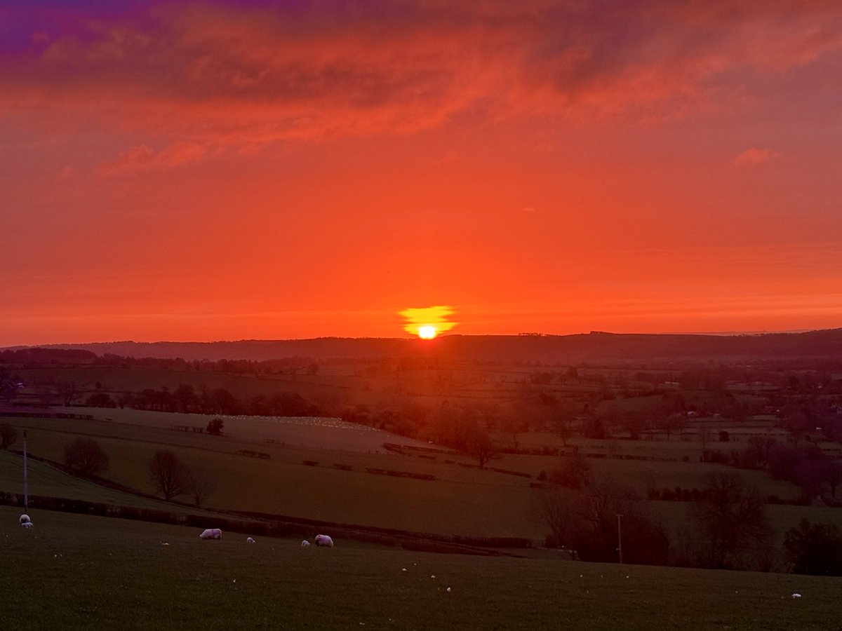 Aneedtopaint's tweet image. Sunday morning sunrise. #Shropshire