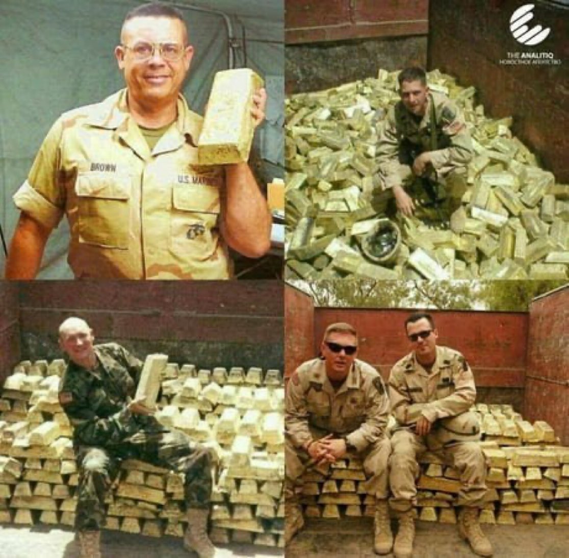 Over 50 trillion in gold &amp; oil was stolen in the invasion of Iraq. 

Iraq had no WMDs &amp; were not involved in 9/11 But it's wealth was looted nevertheless.